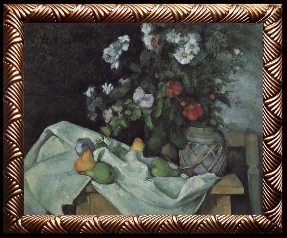 Paul Cezanne Still Life with Flowers and Fruit